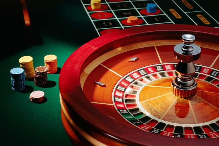 Roulette with casino chips