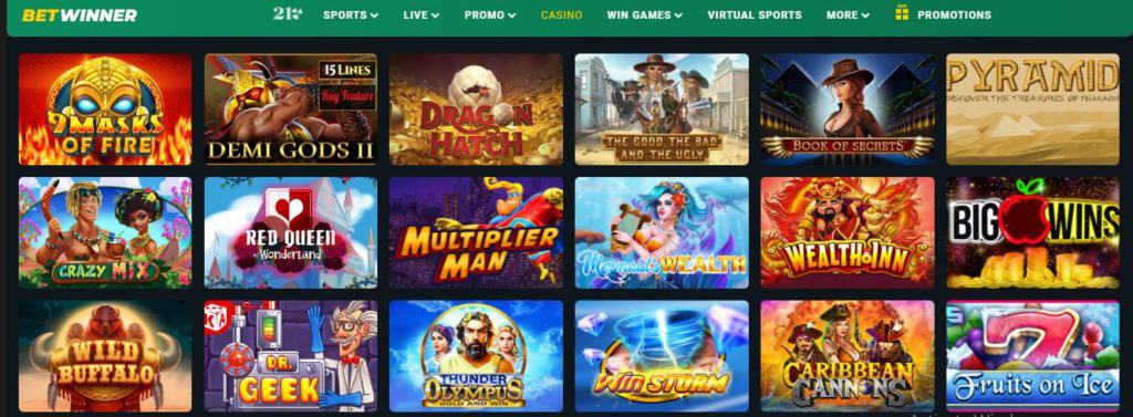 Betwinner Nigeria slot games