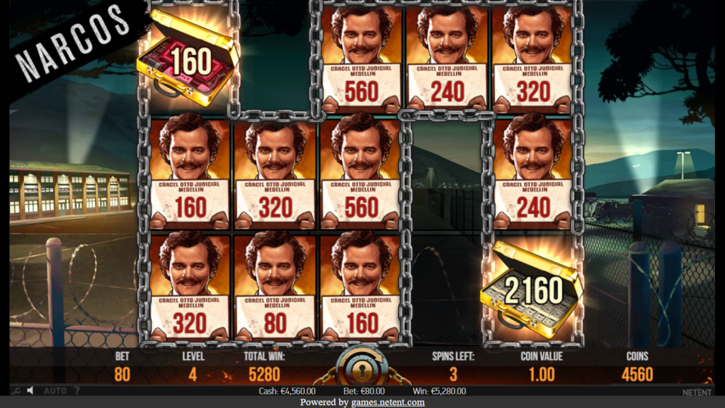 Narcos slot game - Locked Up feature