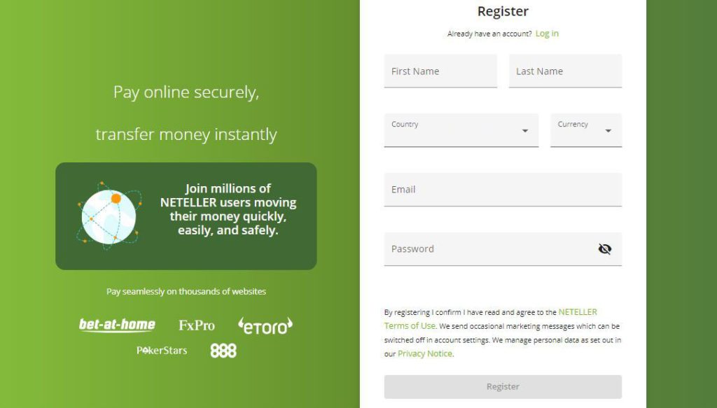 Register at Neteller Nigeria