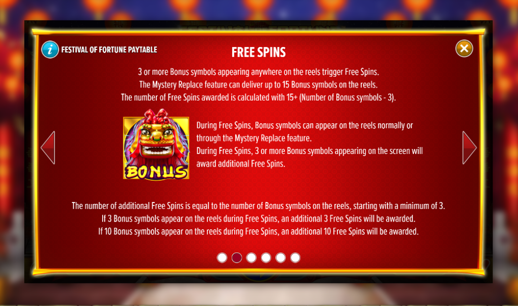 festival of fortune Free spins